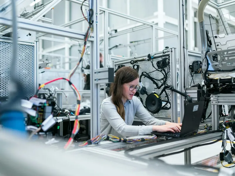 Machinist setting up a machining job
